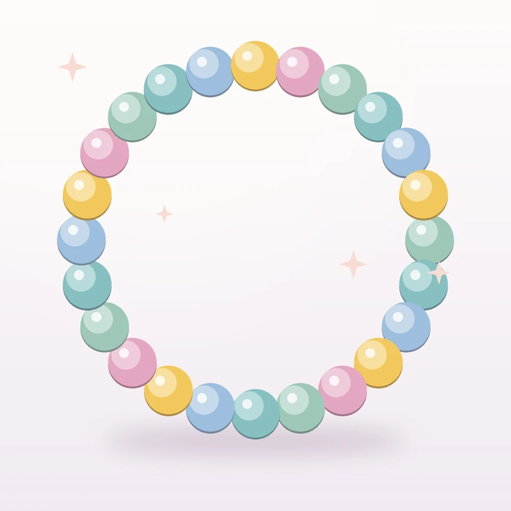 Kids Rainbow Bead Bracelet